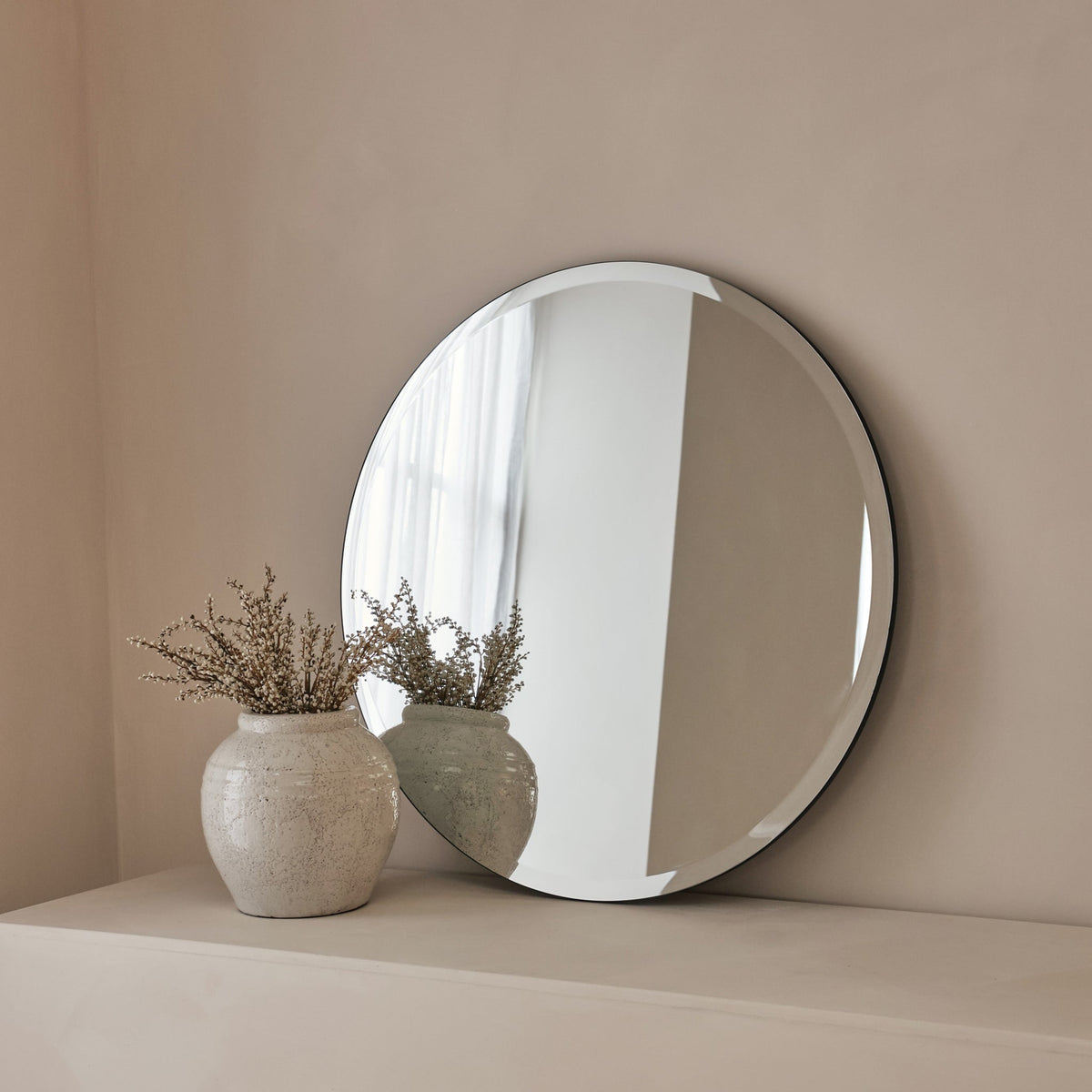 Vienna - Frameless Round Bevelled Mirror 80cm x 80cm