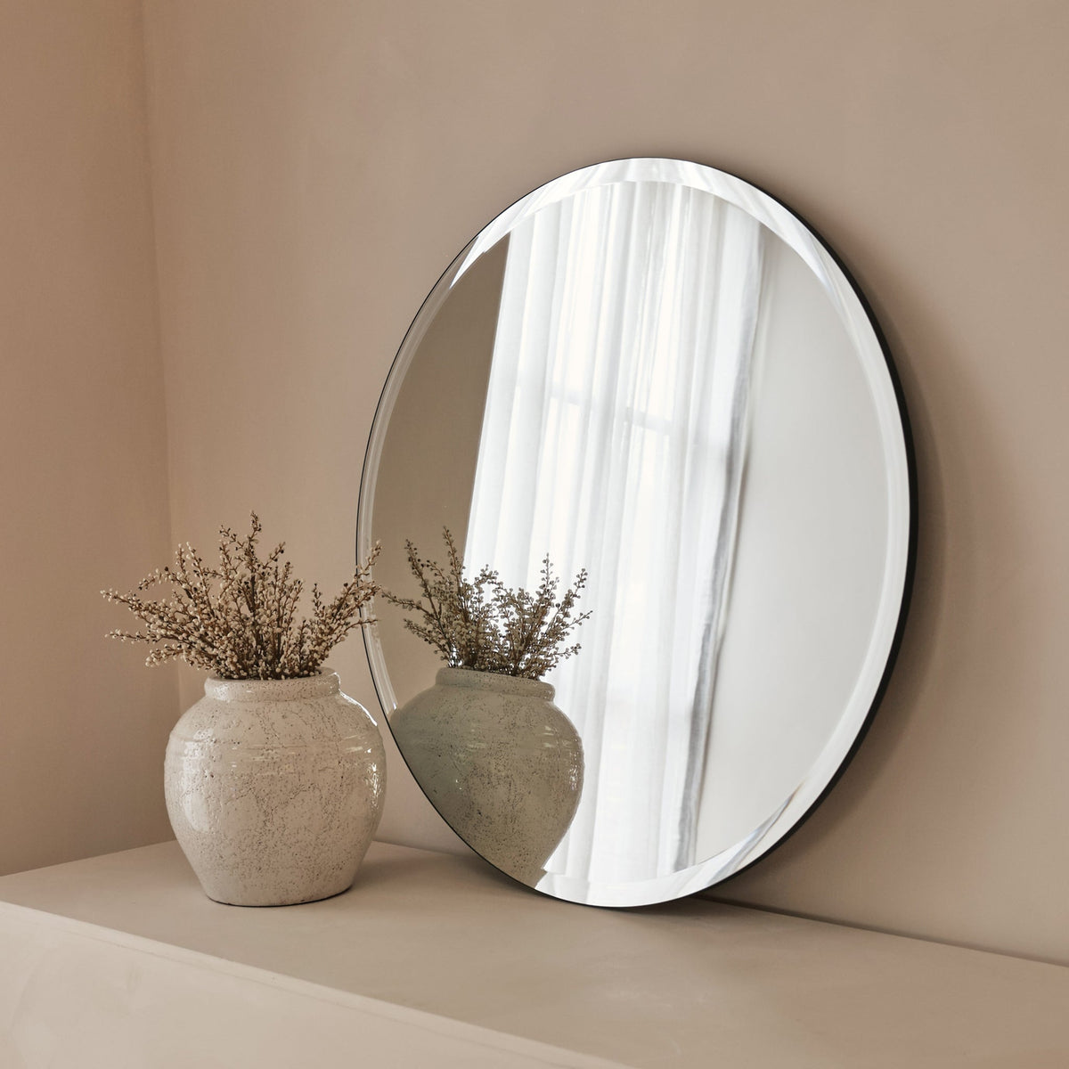 Vienna - Frameless Round Bevelled Mirror 80cm x 80cm