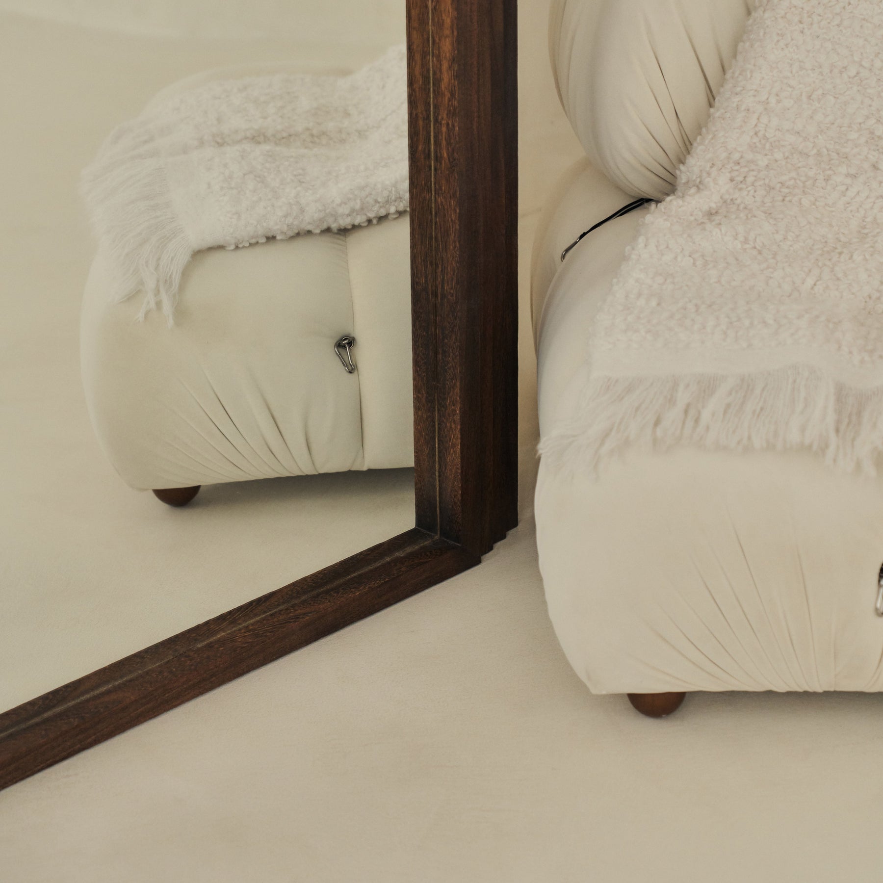Luciana - Full Length Arched Charred Wood Mirror 196cm x 104cm