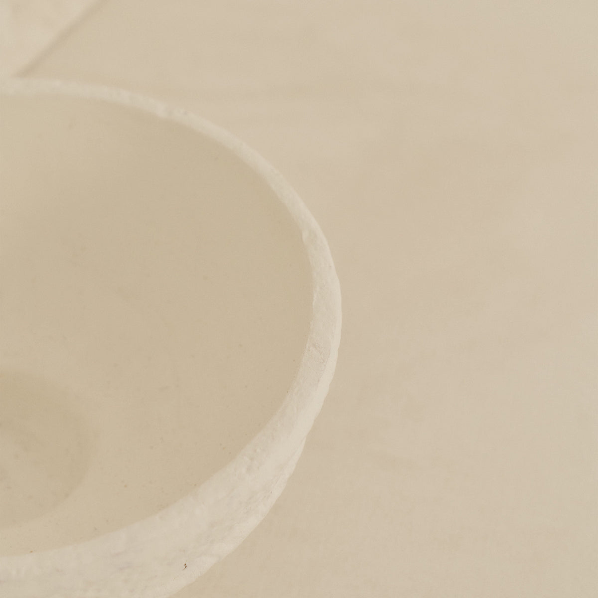 Toledo - Large White Textured Terracotta Bowl