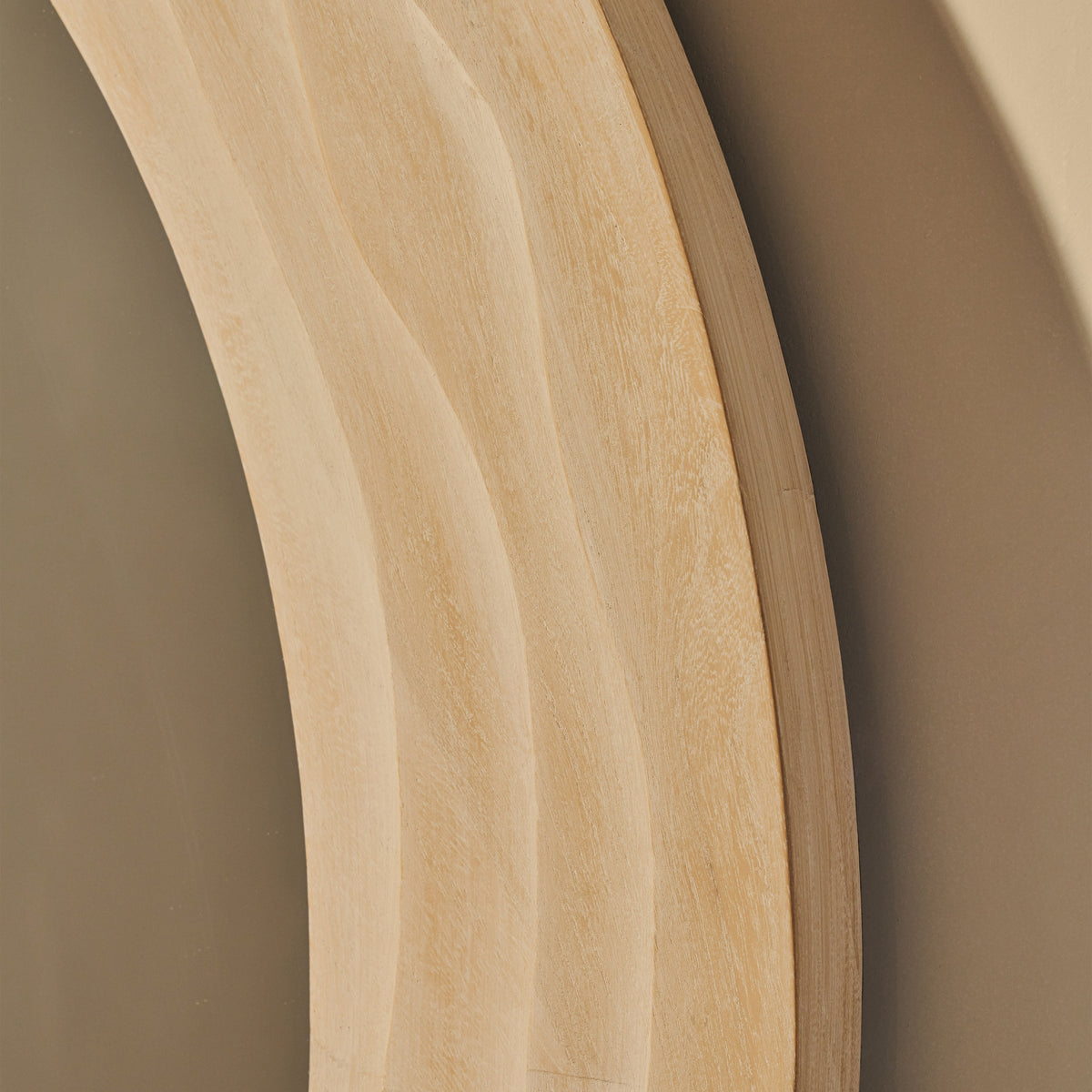 Lucelle - Extra Large Full Length White Washed Wood Arched Mirror 180cm x 120cm