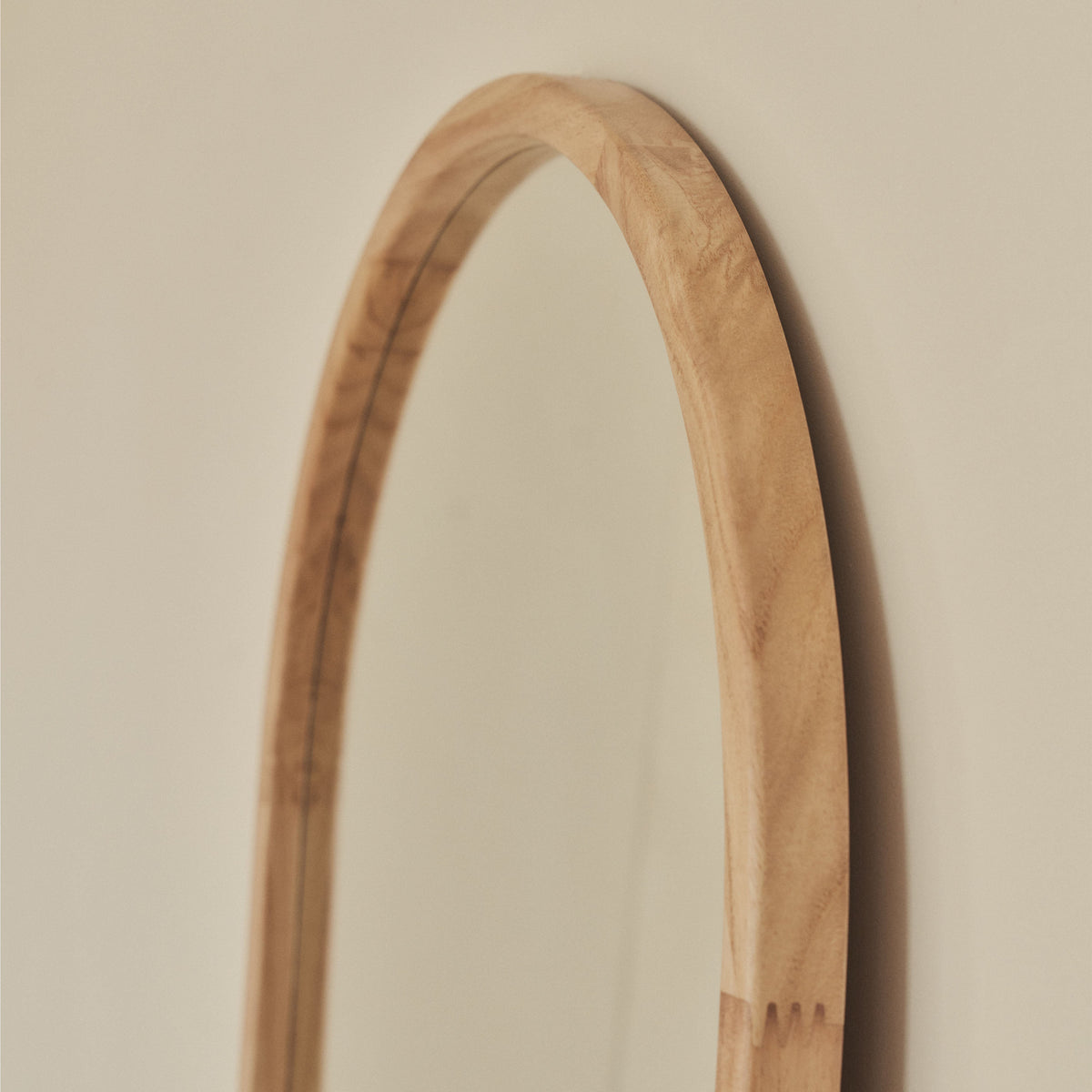 Arden - Light Wood Full Length Arched Wooden Mirror 160cm x 60cm
