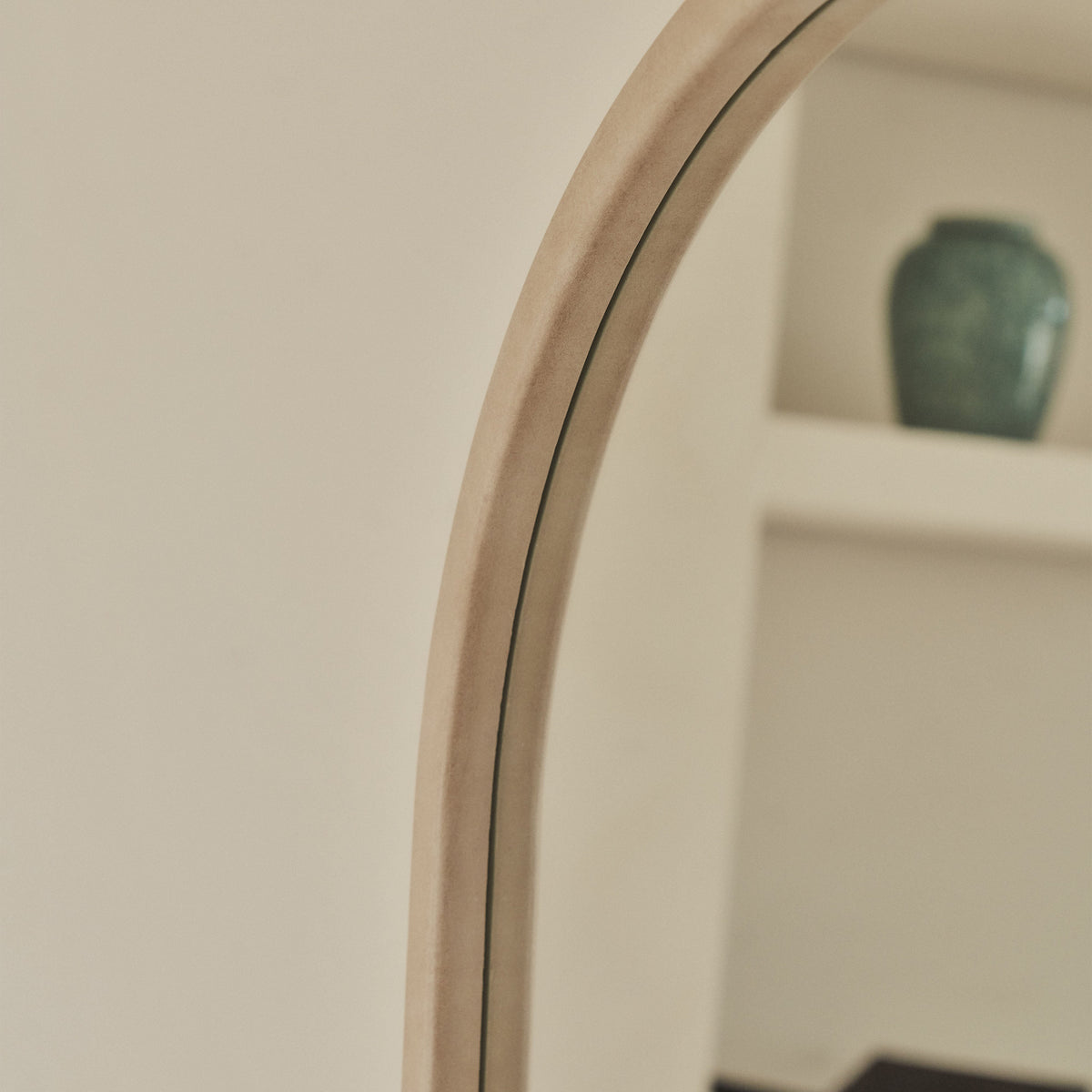Arden - Concrete Full Length Arched Wooden Mirror 160cm x 60cm
