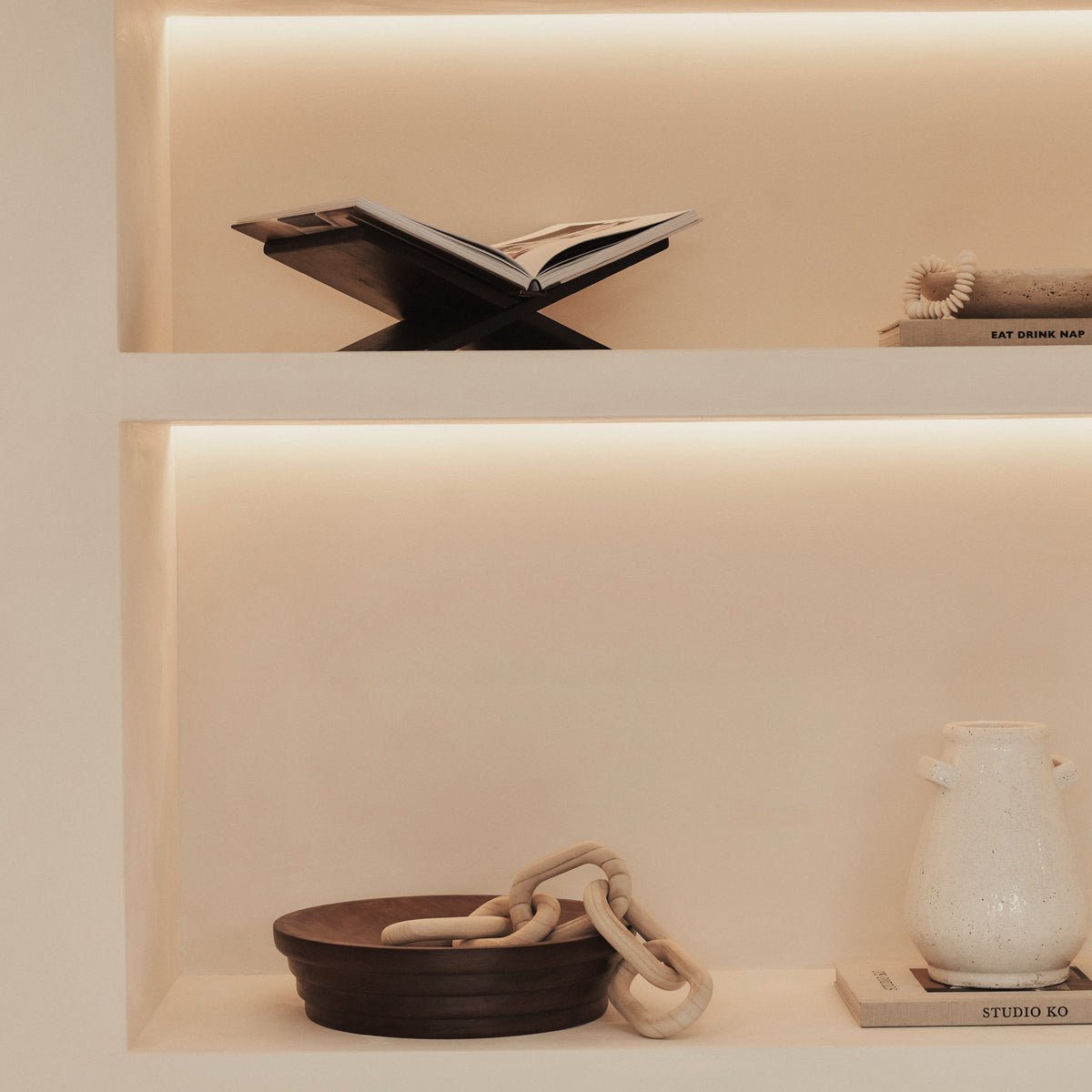 Luciana - Dark Wood Ribbed Bowl 40cm