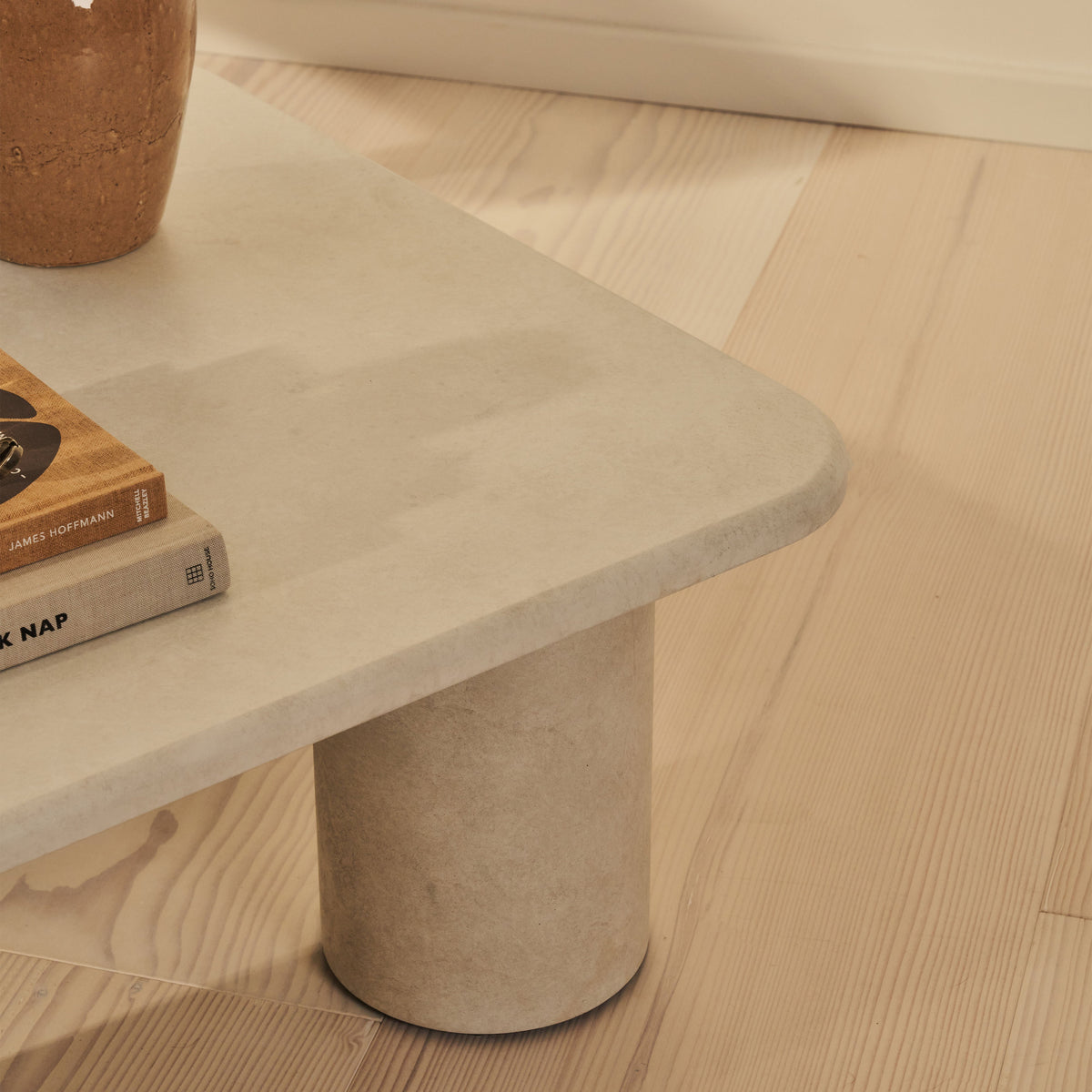 Alina - Concrete Square Large Wooden Coffee Table