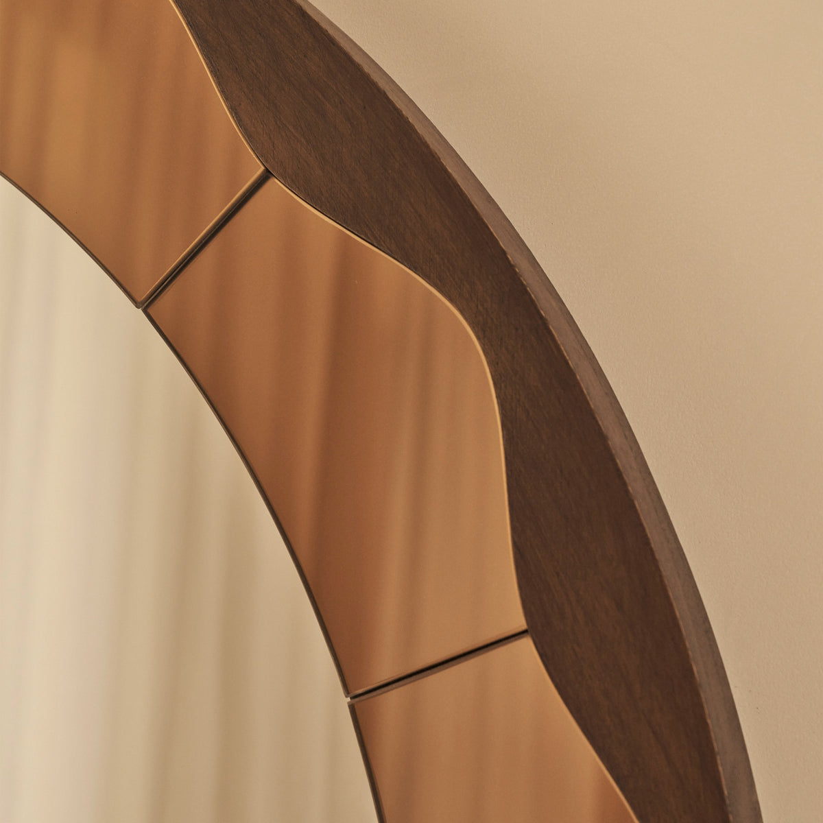 Mirella - Full Length Dark Wood Arched Wooden Mirror 182cm x 105cm