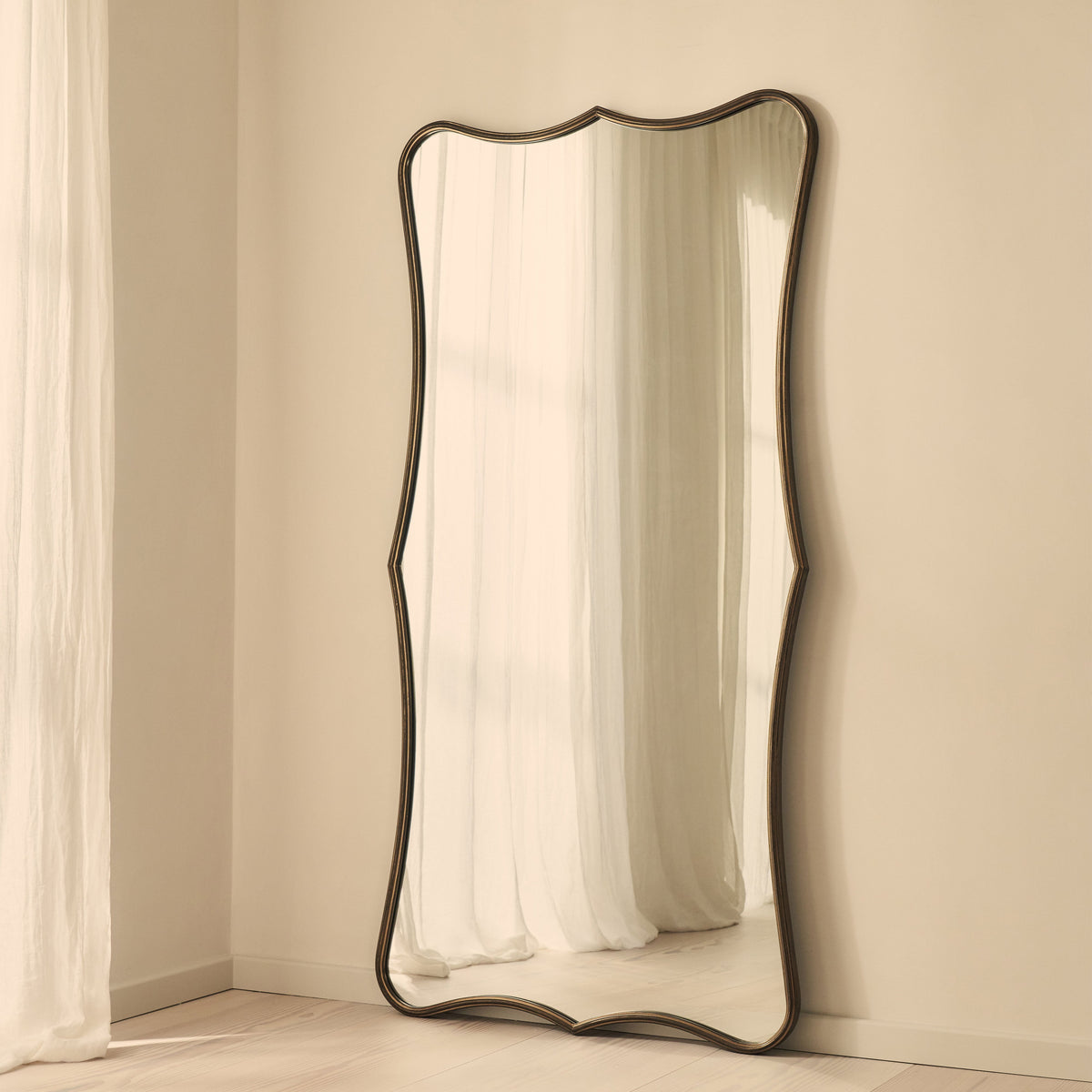 Elise - Antique Bronze Full Length Art Deco Metal Mirror 180cm x 90cm