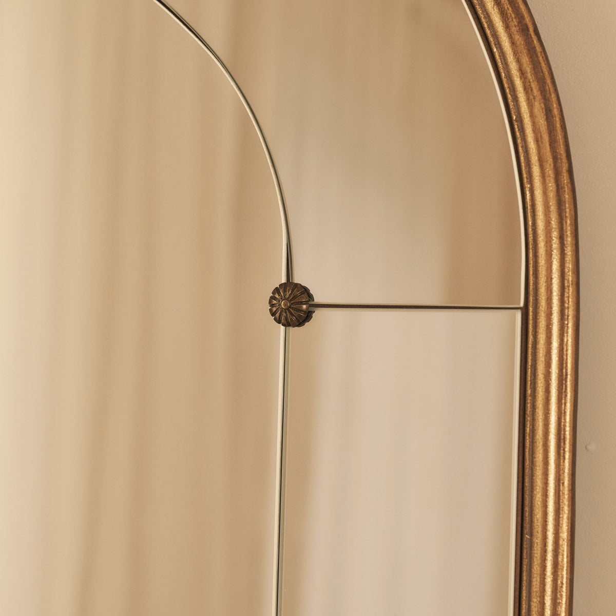 Venosa - Full Length Gold Arched Metal Mirror 180cm x 100cm