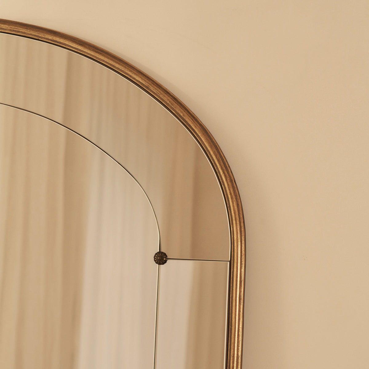 Venosa - Full Length Gold Arched Metal Mirror 180cm x 100cm
