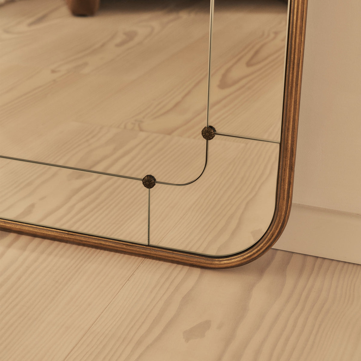 Venosa - Full Length Gold Arched Metal Mirror 180cm x 100cm