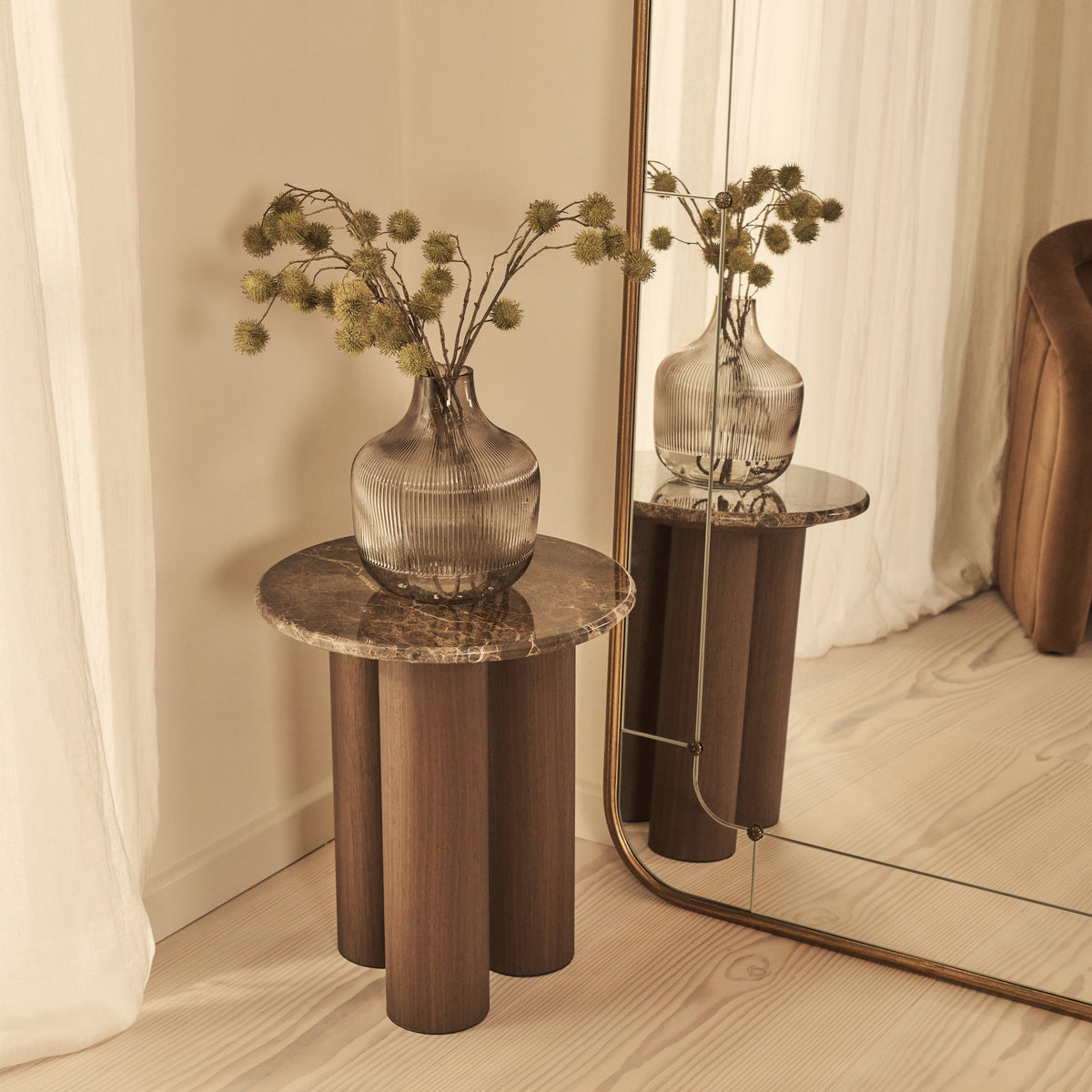 Venosa - Full Length Gold Arched Metal Mirror 180cm x 100cm