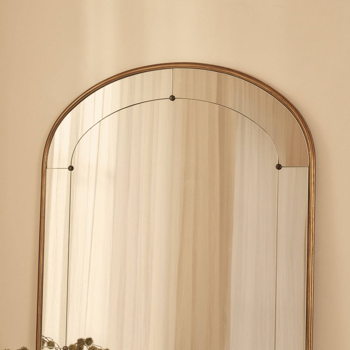 Venosa - Full Length Gold Arched Metal Mirror 180cm x 100cm