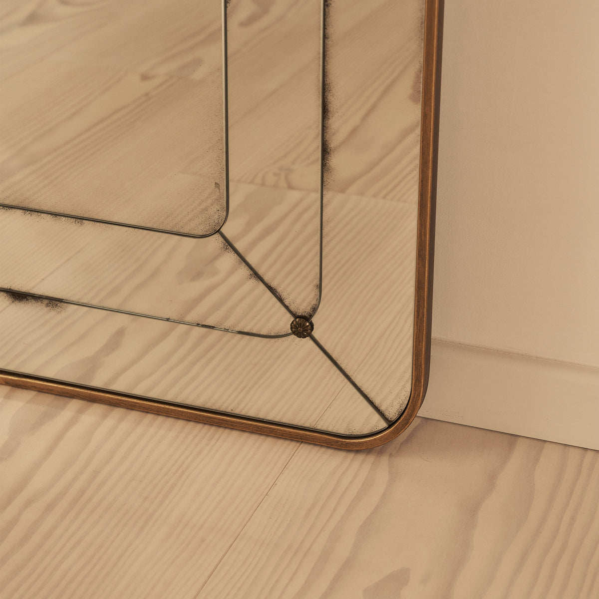 Teramo - Full Length Gold Antique Glass Metal Mirror 180cm x 90cm
