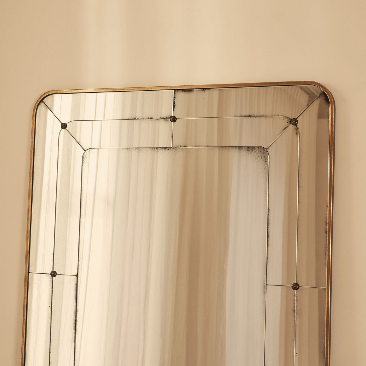 Teramo - Full Length Gold Antique Glass Metal Mirror 180cm x 90cm