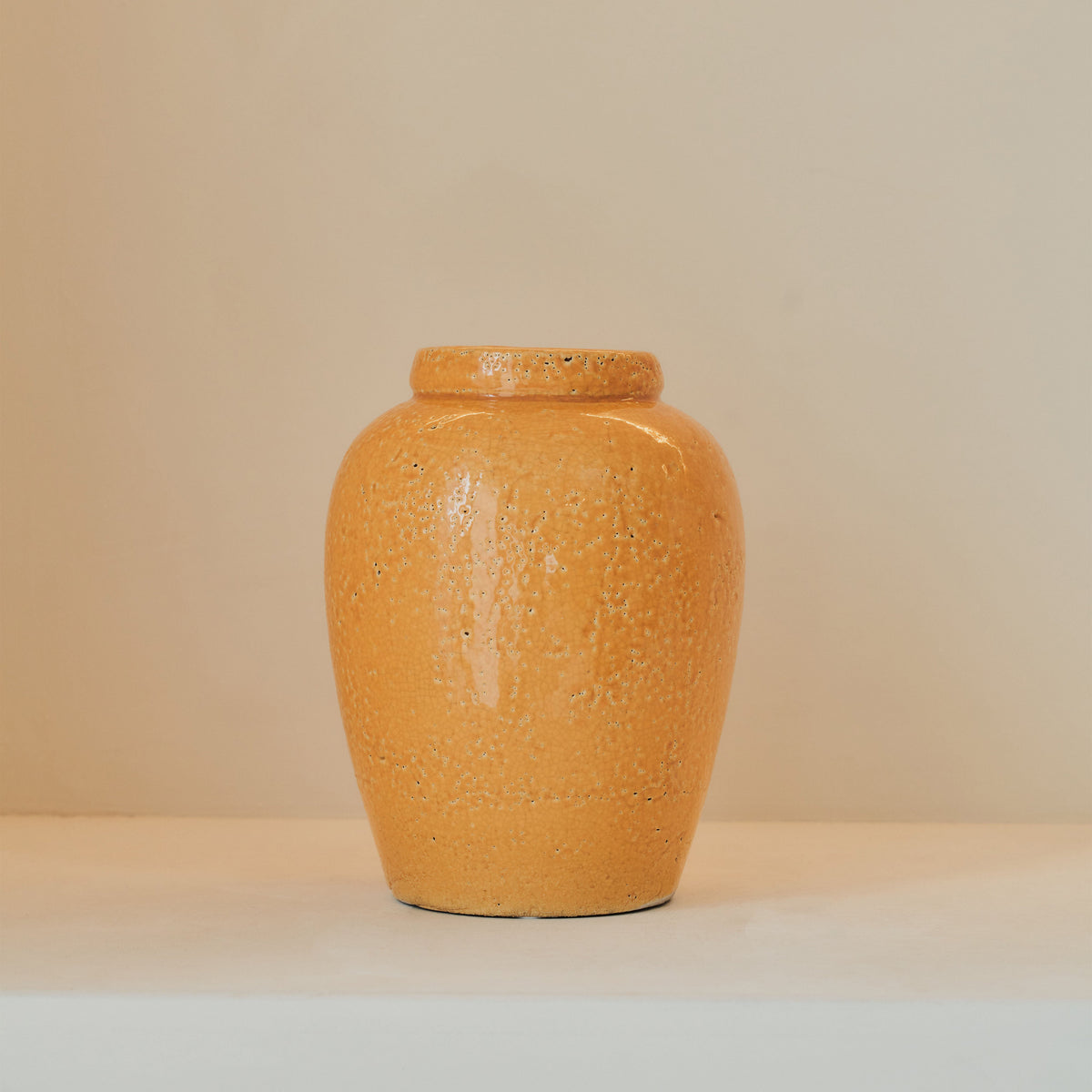 Portera - Ochre Gloss Ceramic Vase