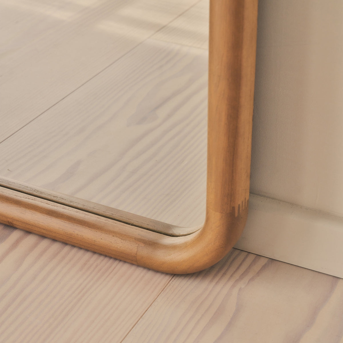 Amora - Full Length Large Arched Warm Wood Mirror 180cm x 90cm