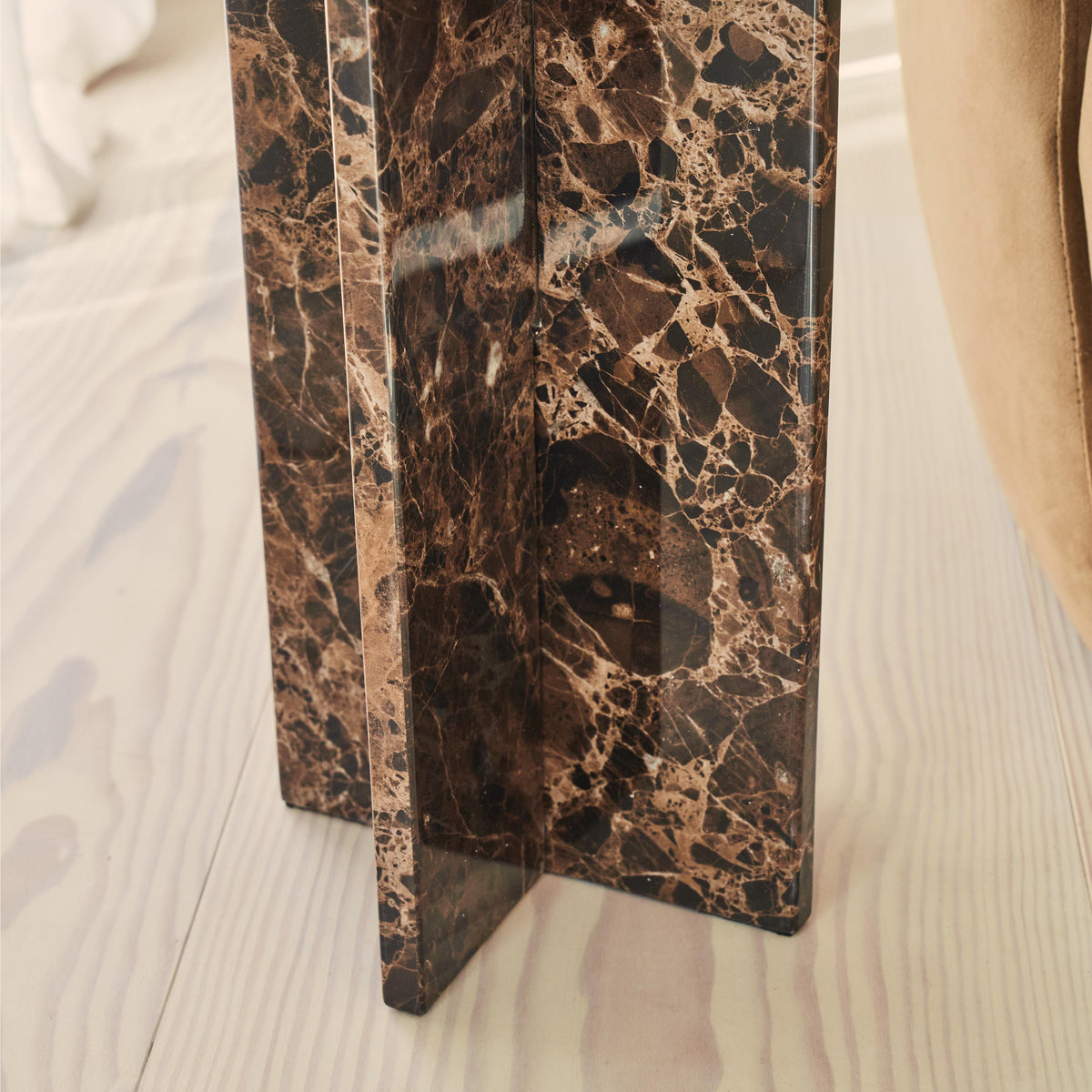 Ravello - Dark Emperador Round Premium Solid Marble Side Table