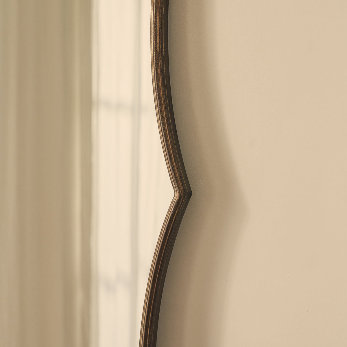 Elise - Antique Bronze Art Deco Metal Overmantle Mirror 120cm x 80cm