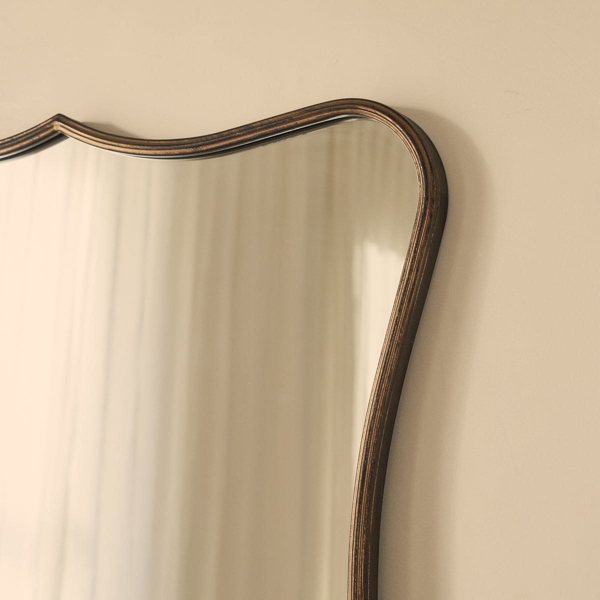 Elise - Antique Bronze Art Deco Metal Overmantle Mirror 120cm x 80cm