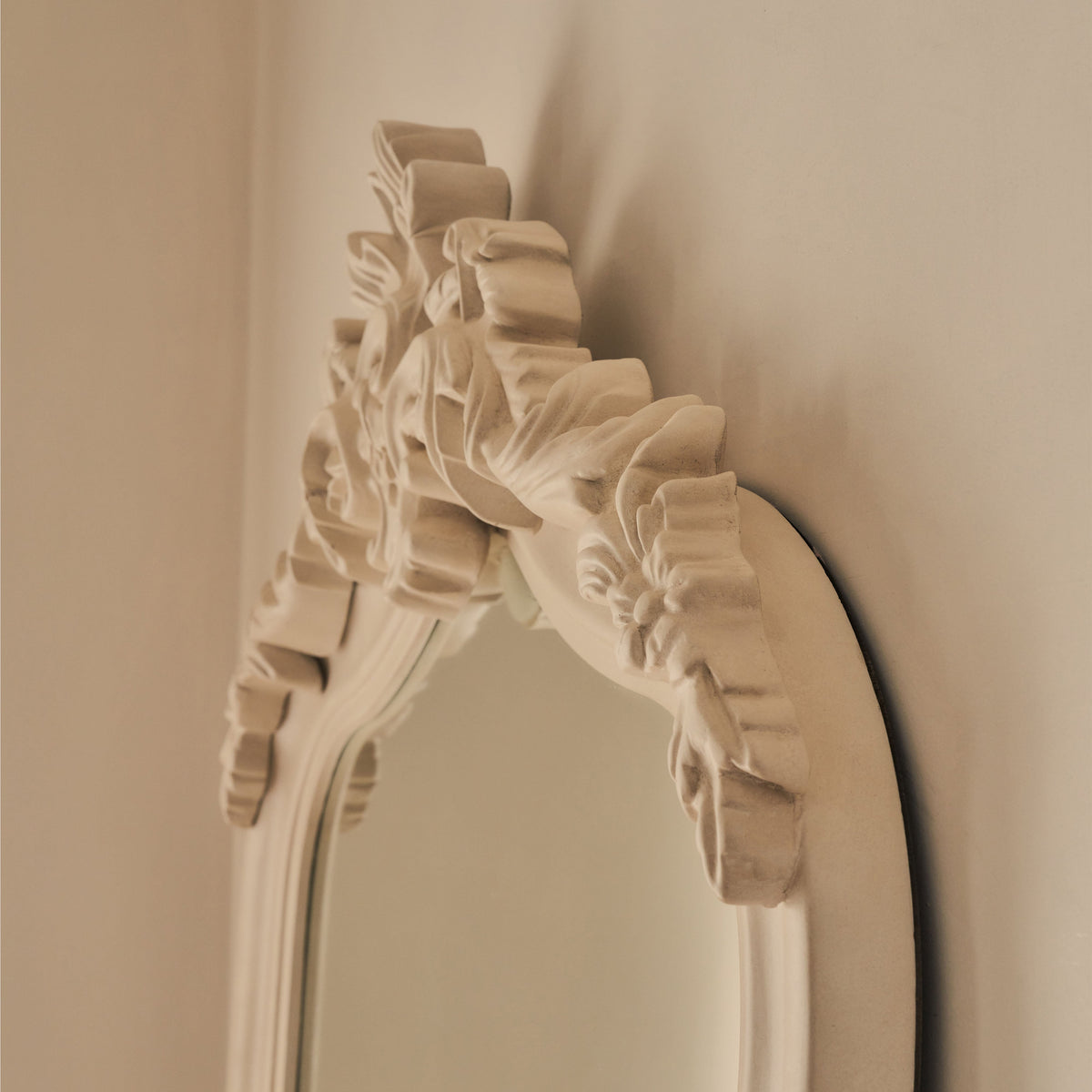 Cristina - Full Length Concrete Arched Ornate Mirror 200cm x 90cm