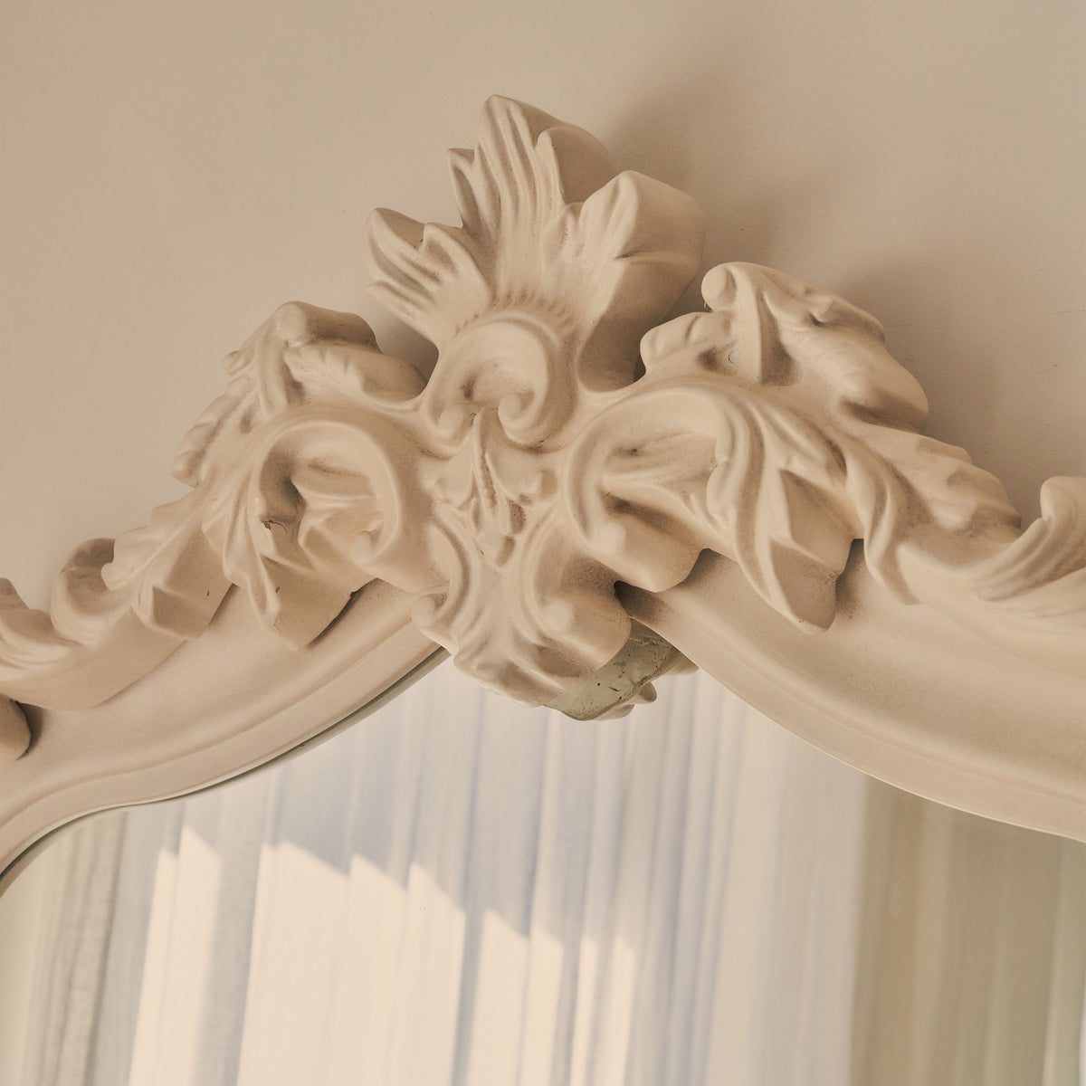Cristina - Full Length Concrete Arched Ornate Mirror 200cm x 90cm