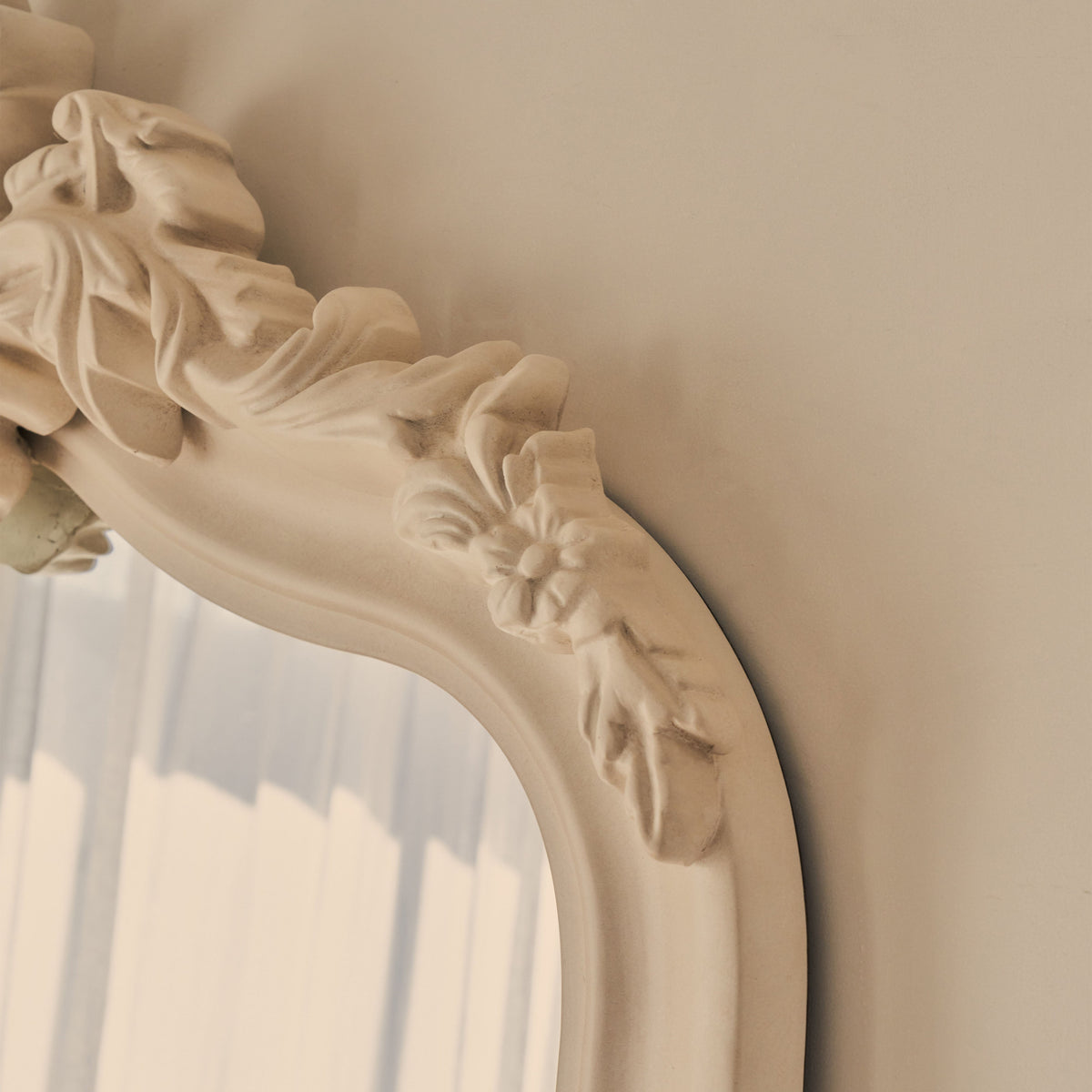 Cristina - Full Length Concrete Arched Ornate Mirror 200cm x 90cm