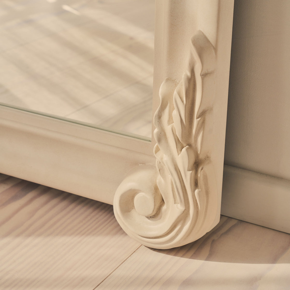 Cristina - Full Length Concrete Arched Ornate Mirror 200cm x 90cm