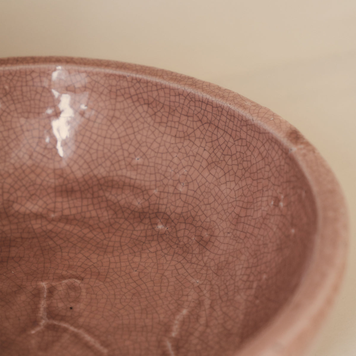 Portera - Blushed Pink Gloss Ceramic Decorative Bowl