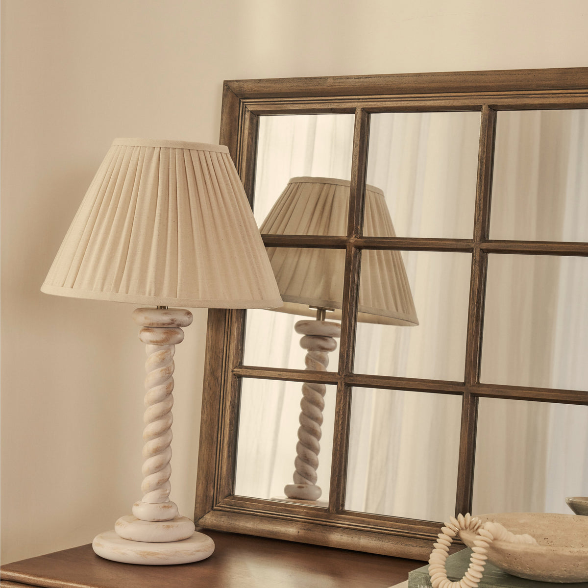 Sasha - Dark Wood Shabby Chic Rectangular Window Mirror 134cm x 70cm