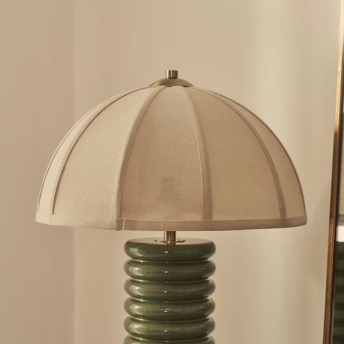 Odette - Olive Green Dome Shade Table Lamp