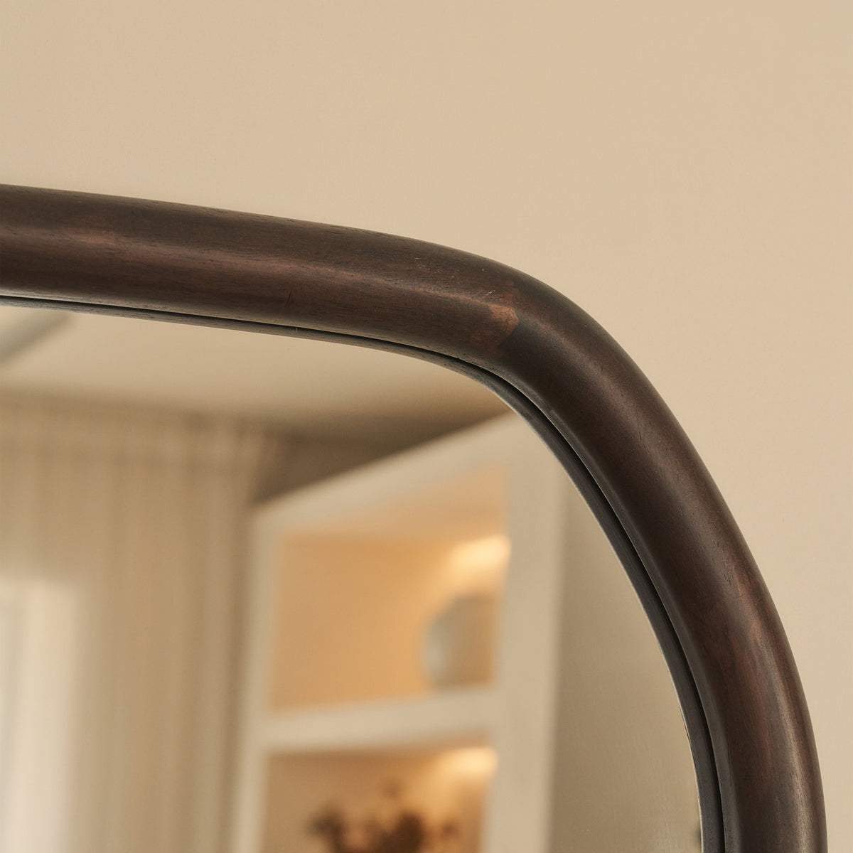 Aaliyah - Dark Wood Irregular Wall Mirror 150cm x 75cm