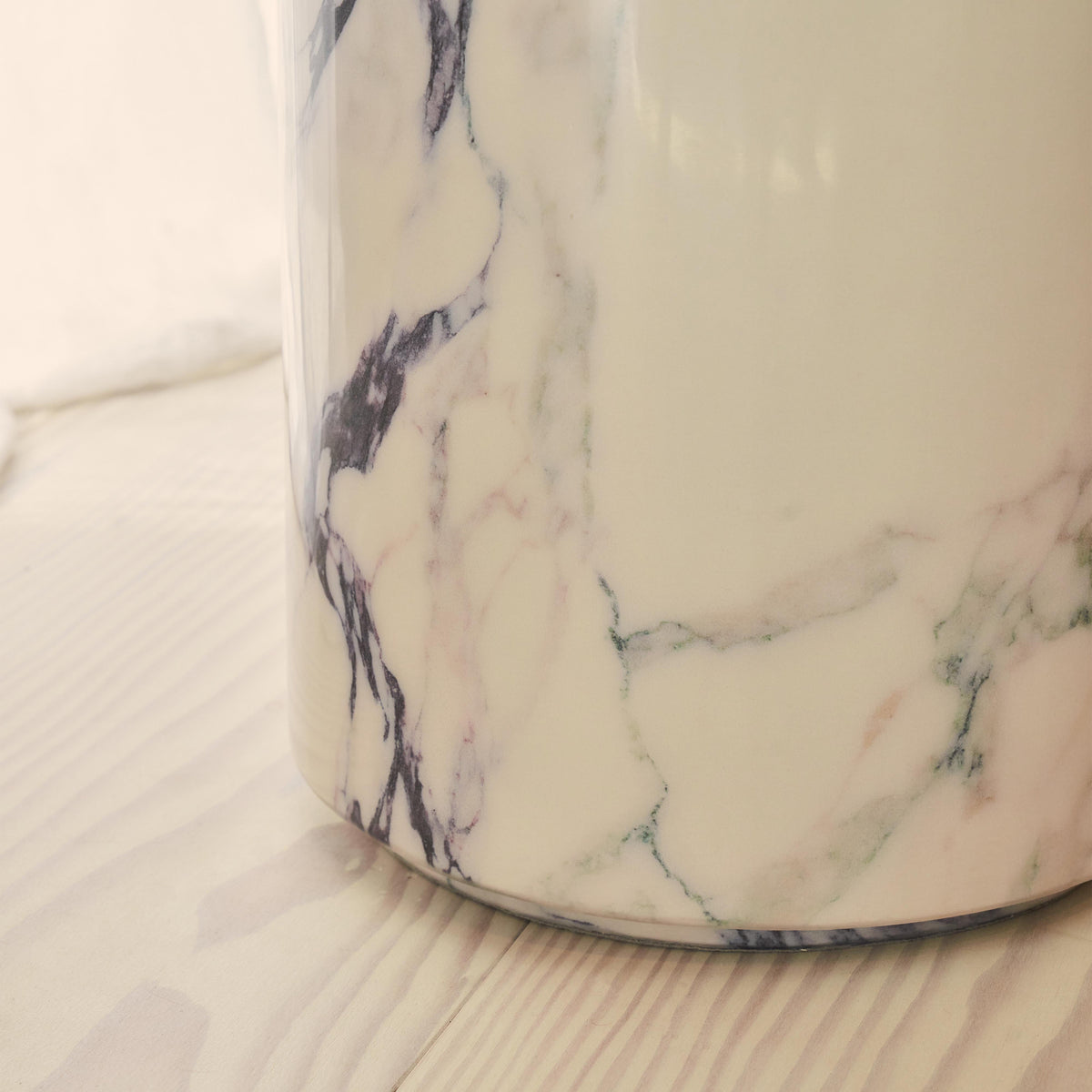 Atella - Arabescato Round Premium Solid Marble Side Table
