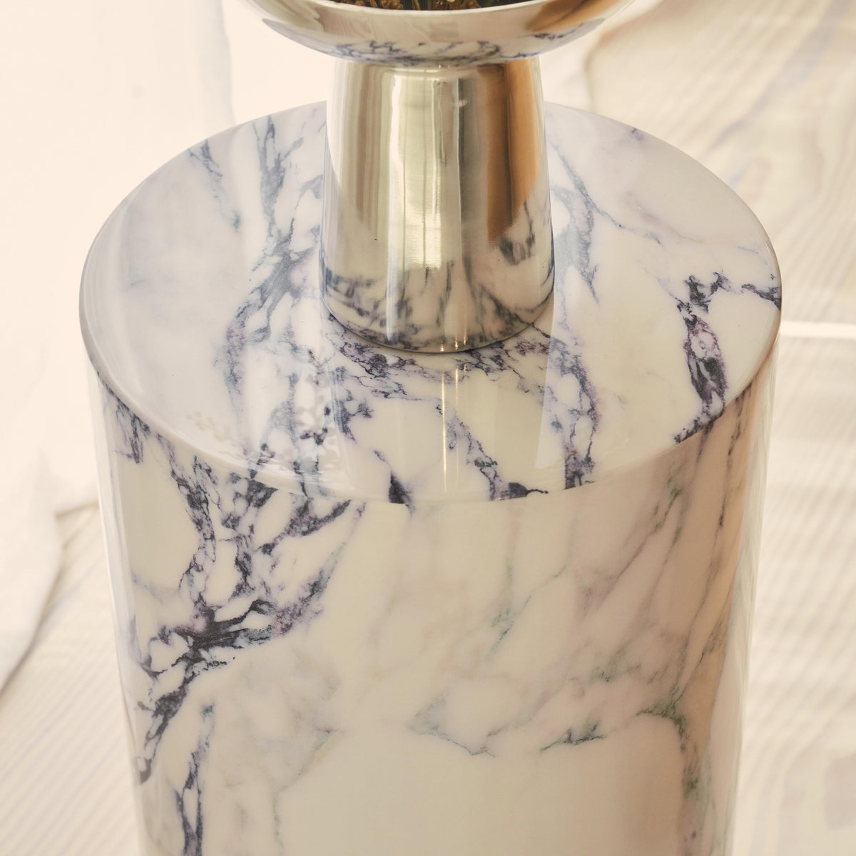 Atella - Arabescato Round Premium Solid Marble Side Table