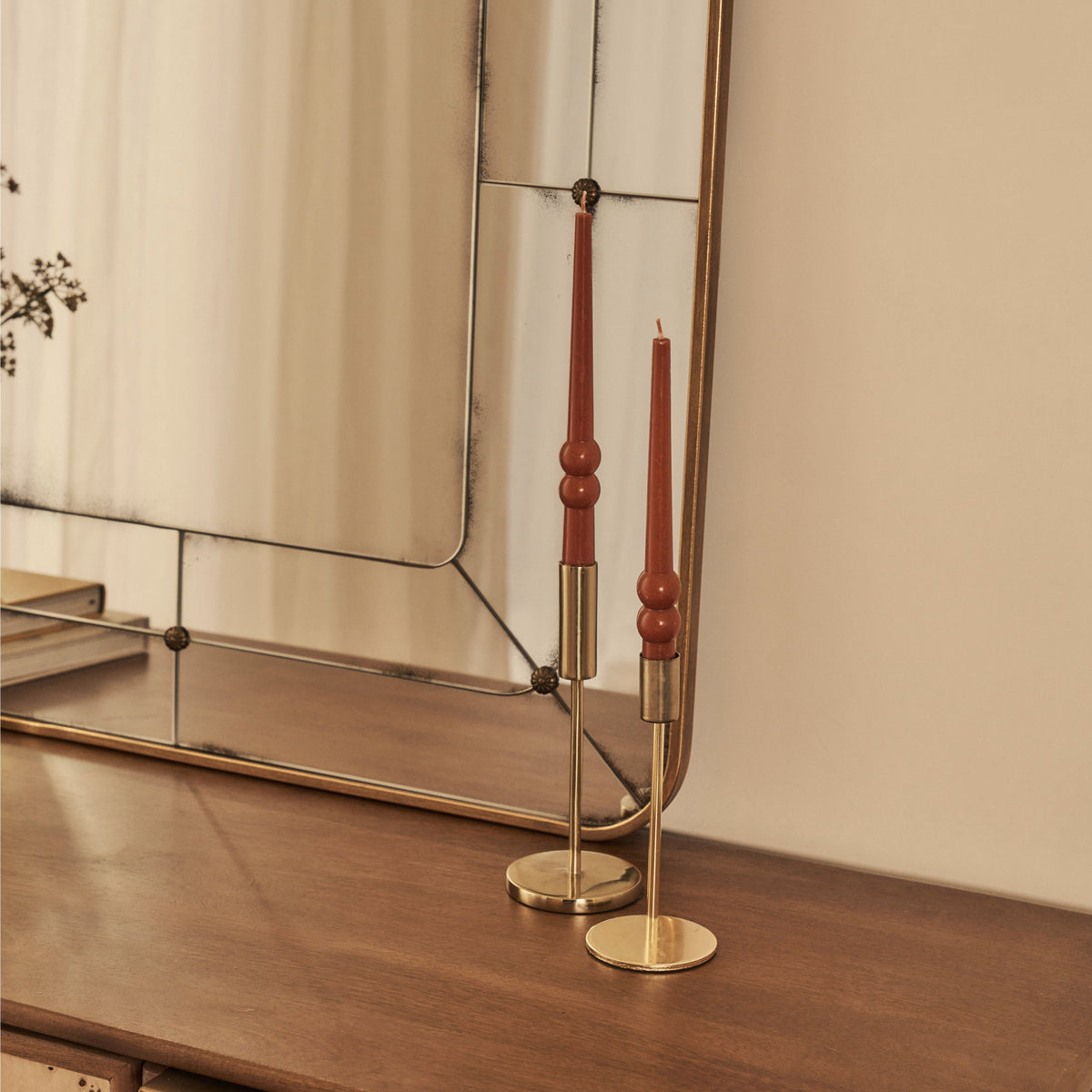 Teramo - Gold Antique Glass Metal Overmantle Mirror 120cm x 80cm