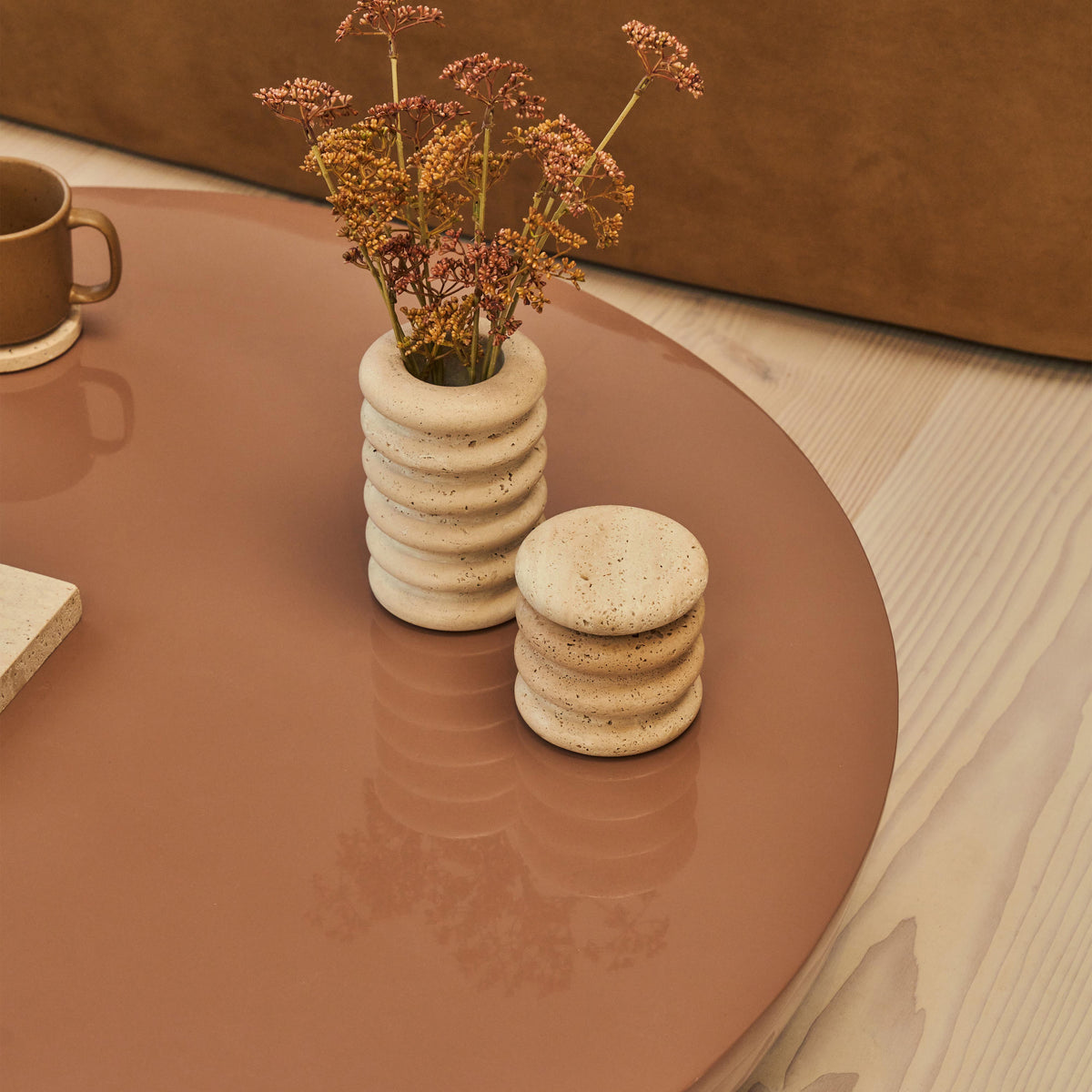 Rivington - High Gloss Mocha Large Round Coffee Table