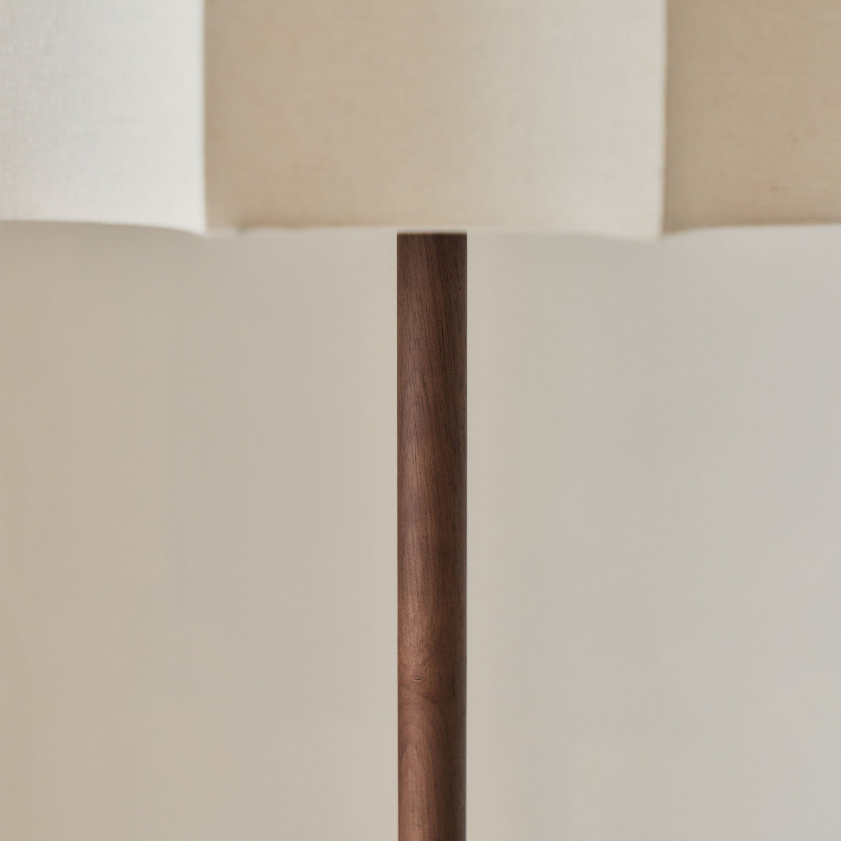 Esme - Dark Wood Inverted Scallop Shade Floor Lamp