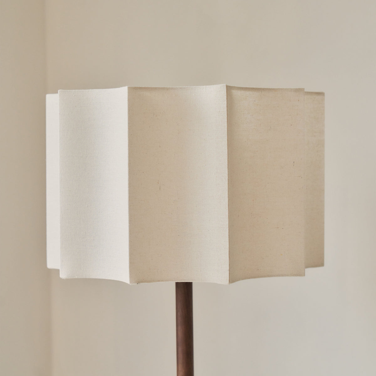 Esme - Dark Wood Inverted Scallop Shade Floor Lamp