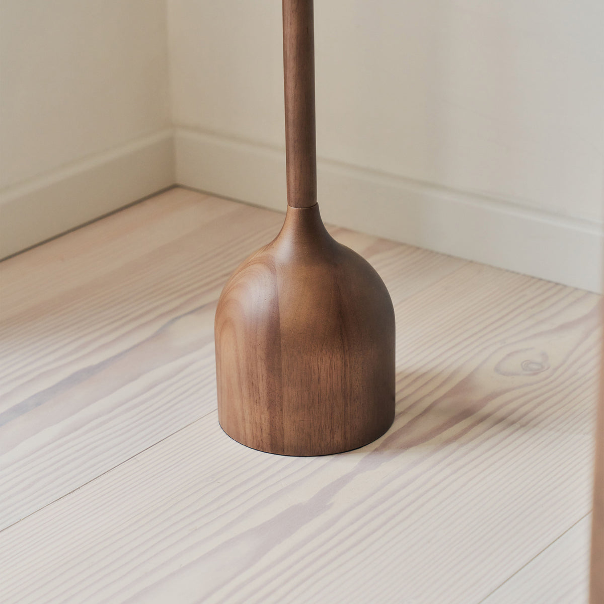 Esme - Dark Wood Inverted Scallop Shade Floor Lamp