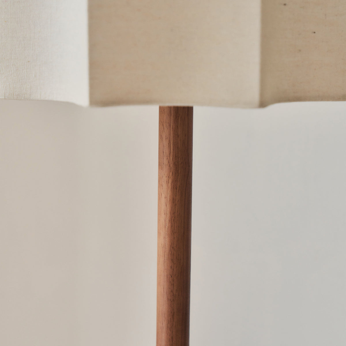 Esme - Dark Wood Inverted Scallop Shade Table Lamp