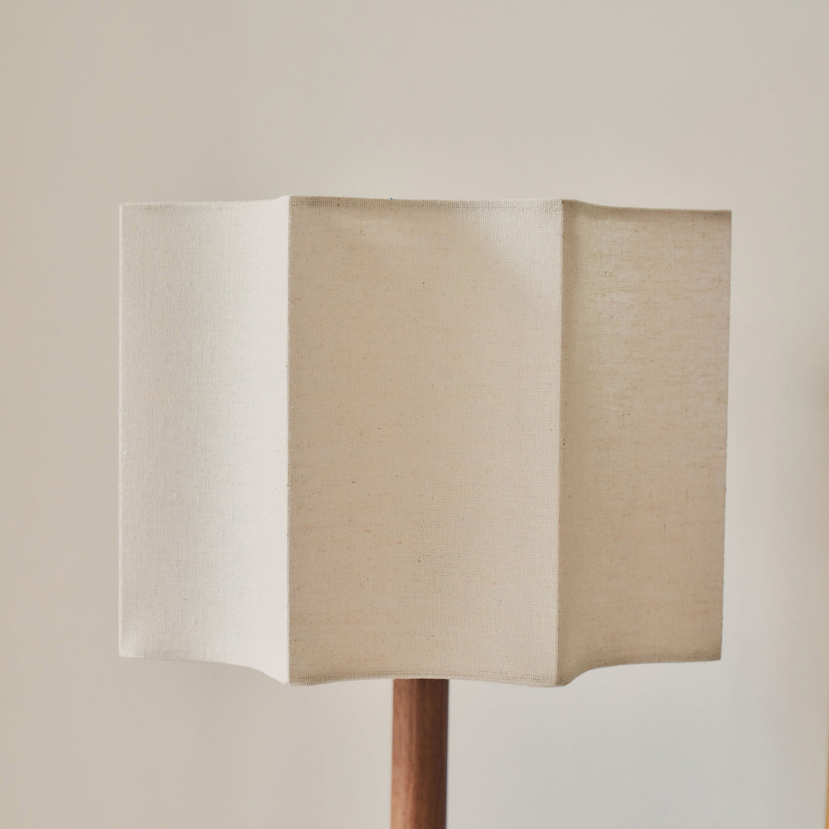 Esme - Dark Wood Inverted Scallop Shade Table Lamp