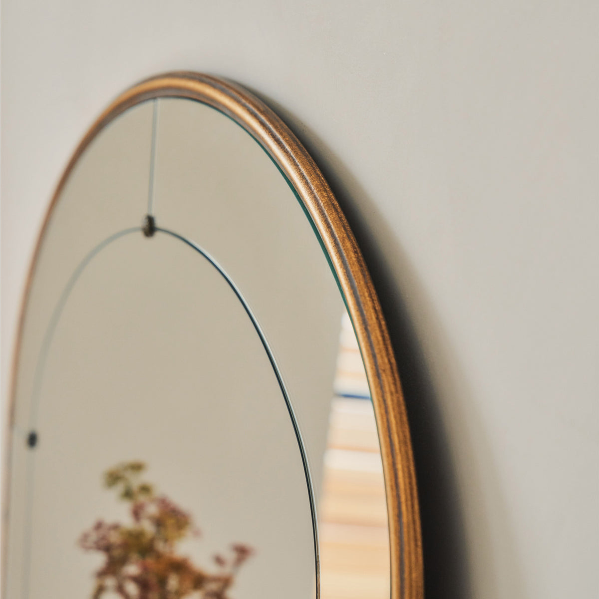 Venosa - Gold Arched Metal Overmantle Mirror 100cm x 80cm
