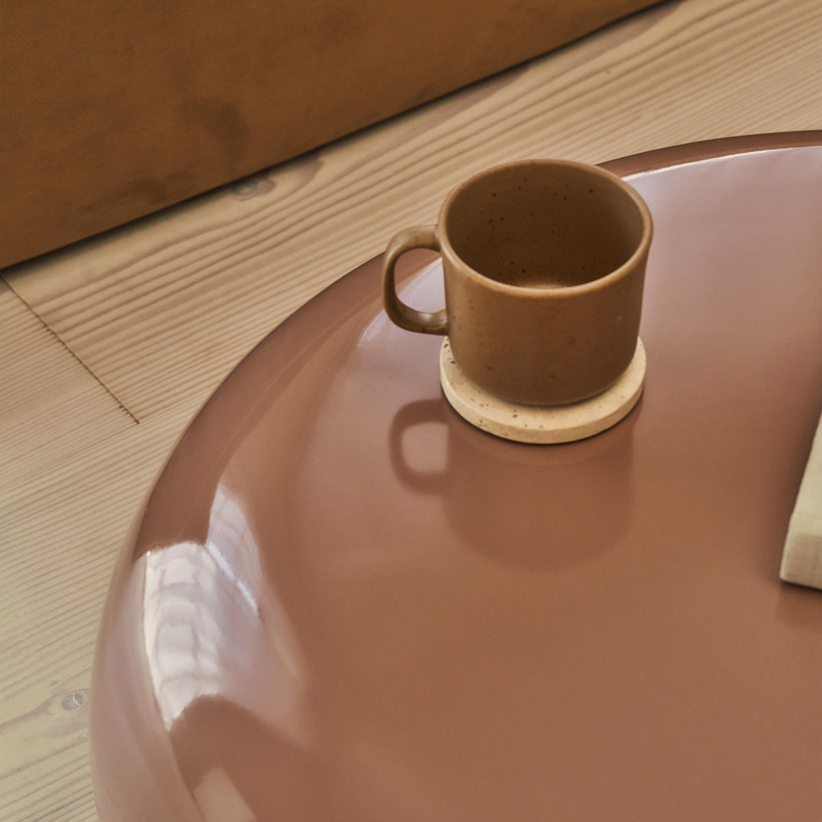 Rivington - High Gloss Mocha Large Pebble Coffee Table