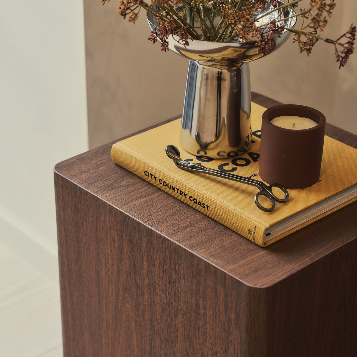 Luciana - Dark Wood Rectangular Side Table