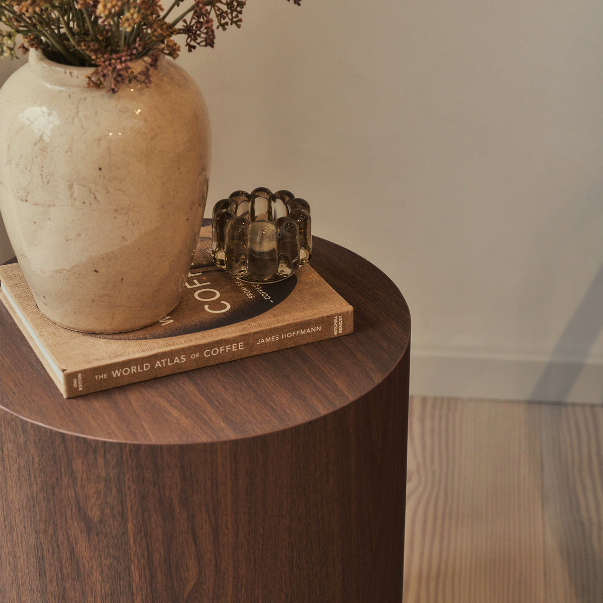 Luciana - Dark Wood Round Side Table