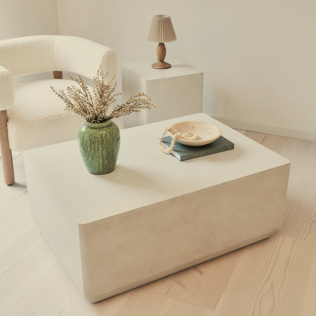 Luciana - Concrete Rectangular Coffee Table