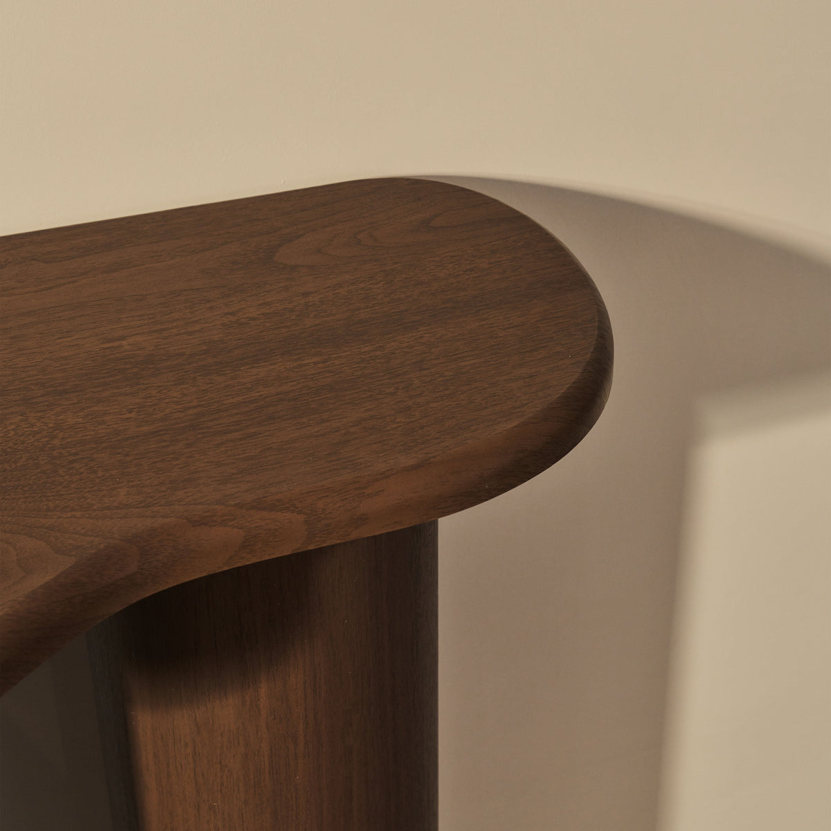 Savanna - Large Dark Wood Curved Wooden Console Table