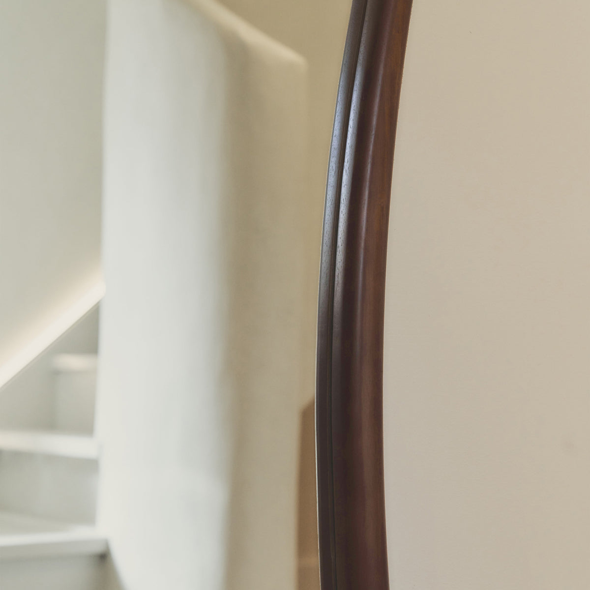 Arcurva - Large Full Length Dark Wood Irregular Mirror 170cm x 85cm