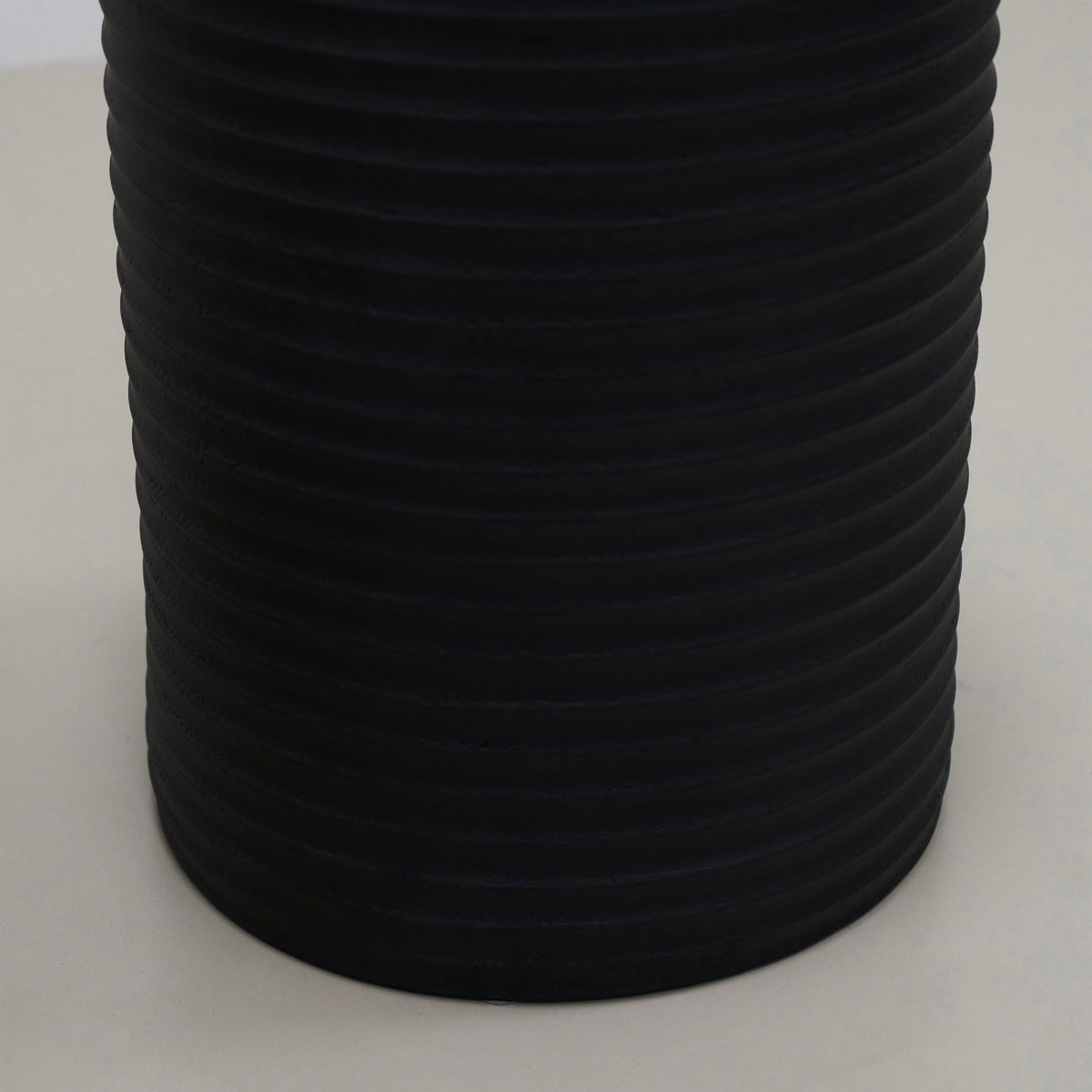 detail shot of Minimal Onyx Ribbed Side Table texture