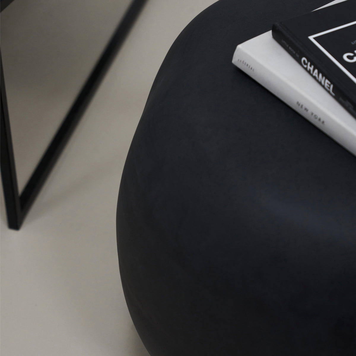 Detail shot of Minimal Onyx Pebble Side Table