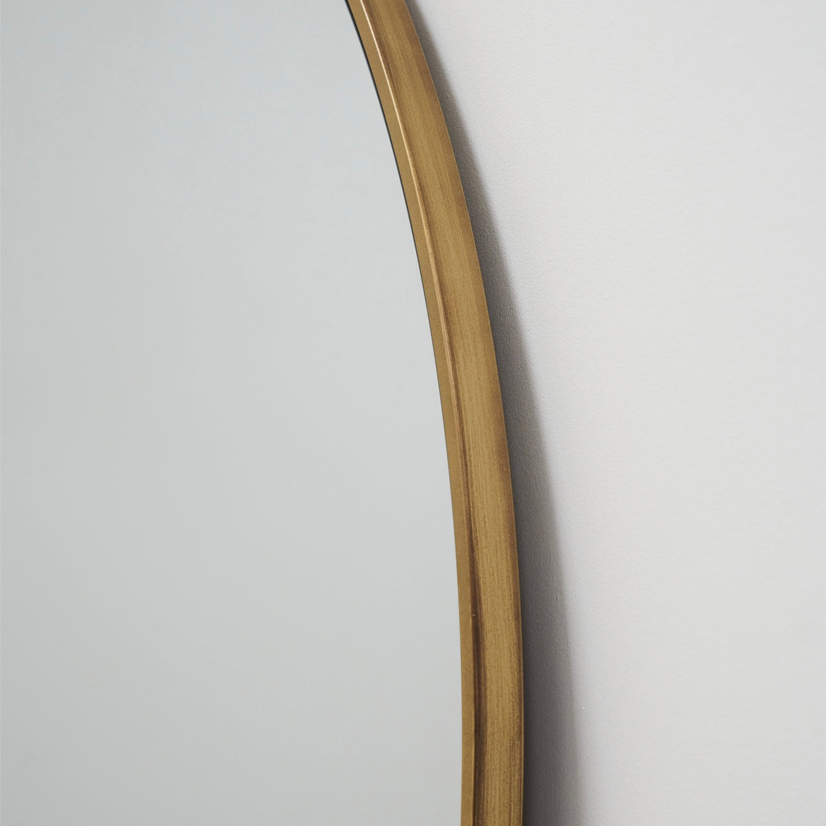 Gold Full Length Arched Metal Mirror detail shot of frame